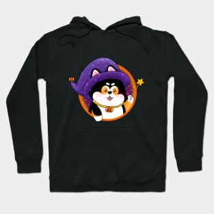 The corgi witch halloween Hoodie